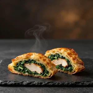 بورک مرغ و اسفناج